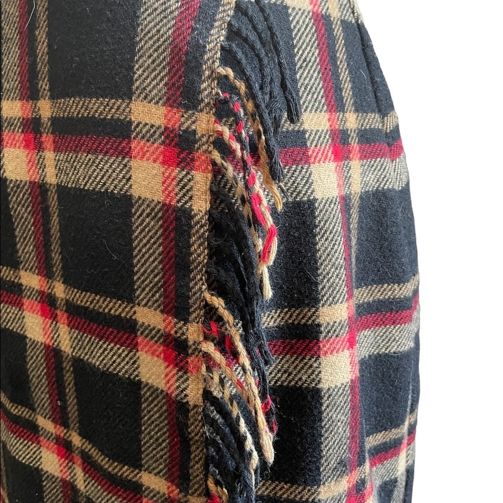 Vintage Cottagecore  plaid Wool red/black/tan skirt size 8 - Picture 5 of 7